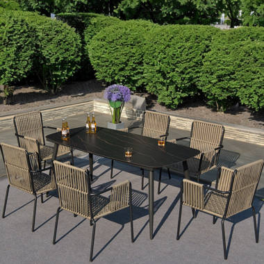 6 - Person Rectangular Outdoor Dining Set with Cushions